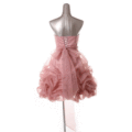 Cocktail jurken voor prom, organza, roze