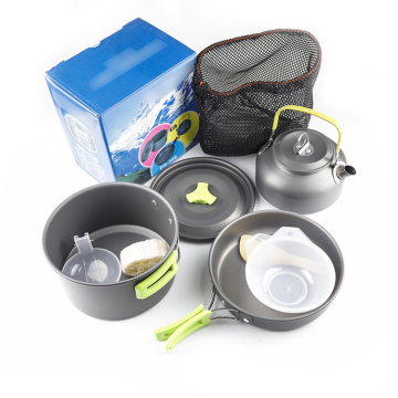 Compact Lightweight Durable Camping Cookware Set for Backpacking, Hiking, and Picnics