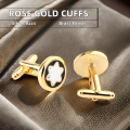 Wholesale Rose Gold Tuxedo Shirt Cufflinks Set Metal Tie Clip Accessories Men's Weddings Parties Engagements Anniversaries Gifts
