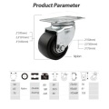 Platte Edelstahl Drehung PP Caster Low-Profile-Rad