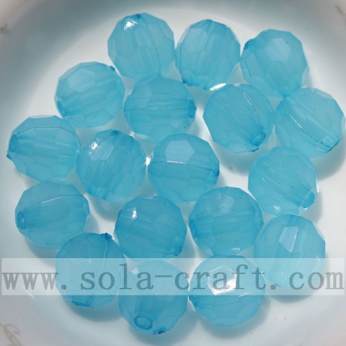 Charming Jelly Round Faceted Jewelry Acrylic Beads