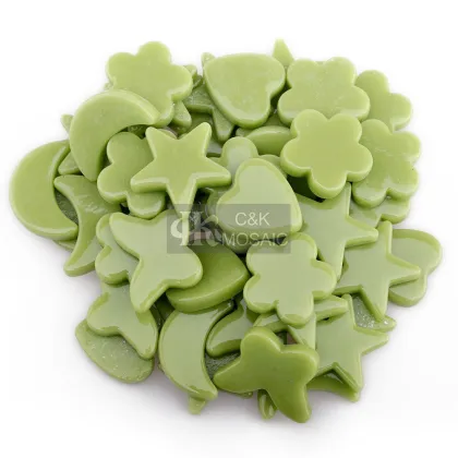 Green Flower Mixed Glass Mosaic