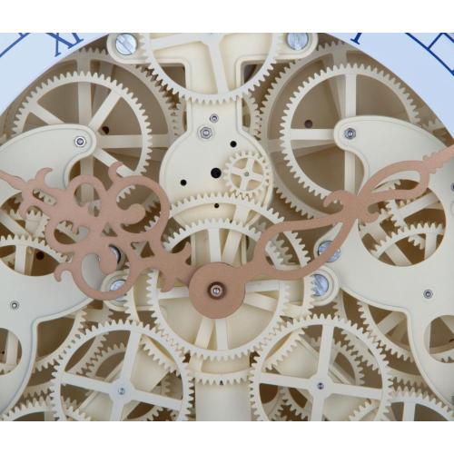 Round Gear Wall Clock WIth Golden Frame