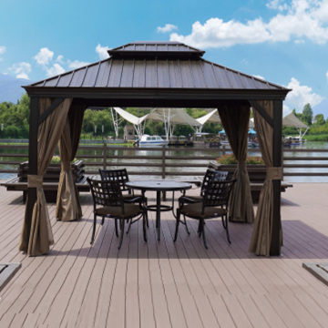 SUMAWNING Customizable Outdoor Gazebo Pergola with Steel Roof Model G110