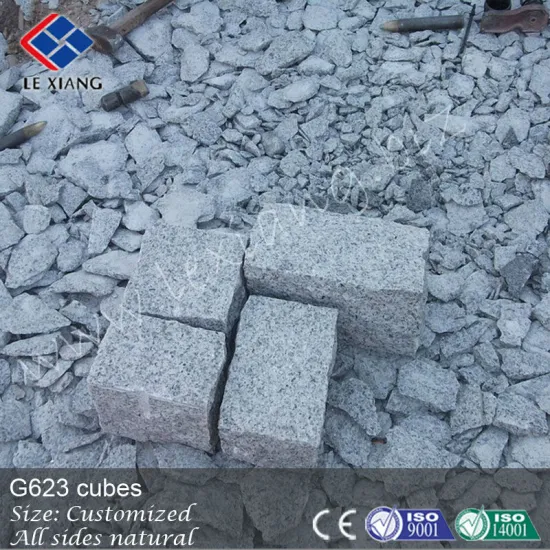 G623 grey natural cubes, natural stone cube