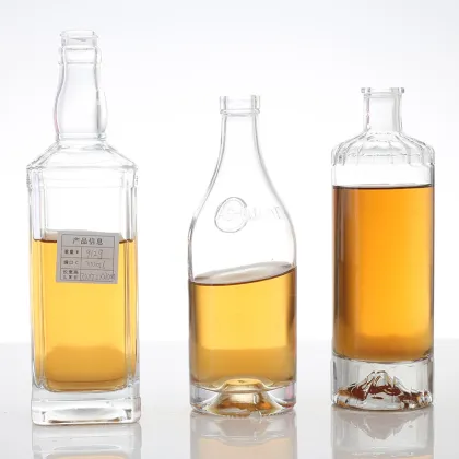 Best-Selling Glass Bottles: 500ml & 1000ml Mountain Spring Water/Soda/Whiskey with Cork