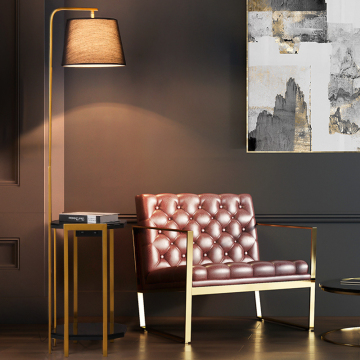 Modern Luxury Floor Lamp with Shelves and Phone Charging Feature
