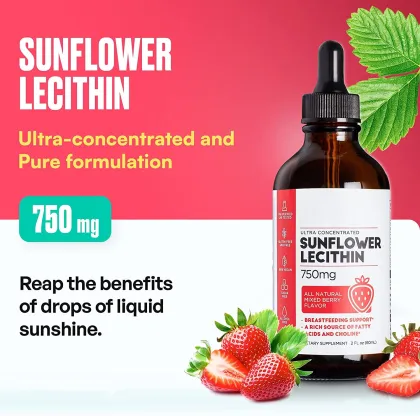 750mg Liquid Sunflower Lecithin Liquid Drops