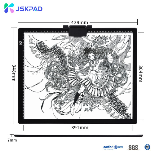 JSKPAD Künstlerlichtbox mit dimmbarer Helligkeit zum Zeichnen