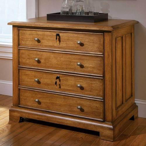 Oak-Wood-Lateral-File-Cabinet-with-4-Drawer