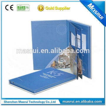 marketing tools video book / tft lcd video book with light sensor control video playing