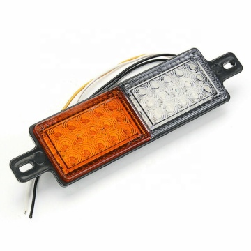 Universal Truck Trailer Bull Bar Front Bumper LED Indicator Lights - 12V 30LED White Amber Parking Lights