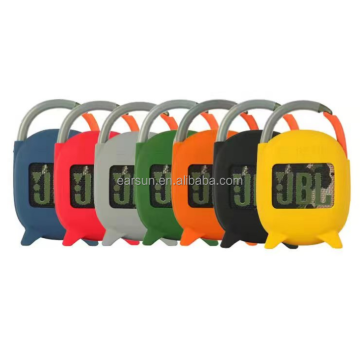 Silicone Cover Case and Stand Up Holder for JBL Clip 4 Portable Speaker - Protective Carrying Case