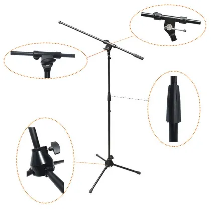 Professional Audio Video Plastic Microphone Stand with Microphone