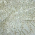 Tessuto di pizzo floreale in nylon con filo metallico