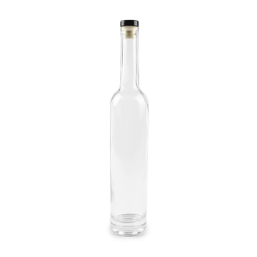 Botella de vidrio transparente de 375 ml para Icewine con corcho