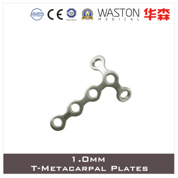 1.0mm Titanium Mini T- Metacarpal Plate