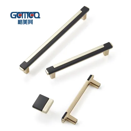 High End Luxury Zinc Black Golden Kitchen TV Cabinet Furniture Hardware Cabinet Pull Handle