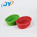 Hand-woven Oval Colorful PP Rattan Bread Fruit Basket