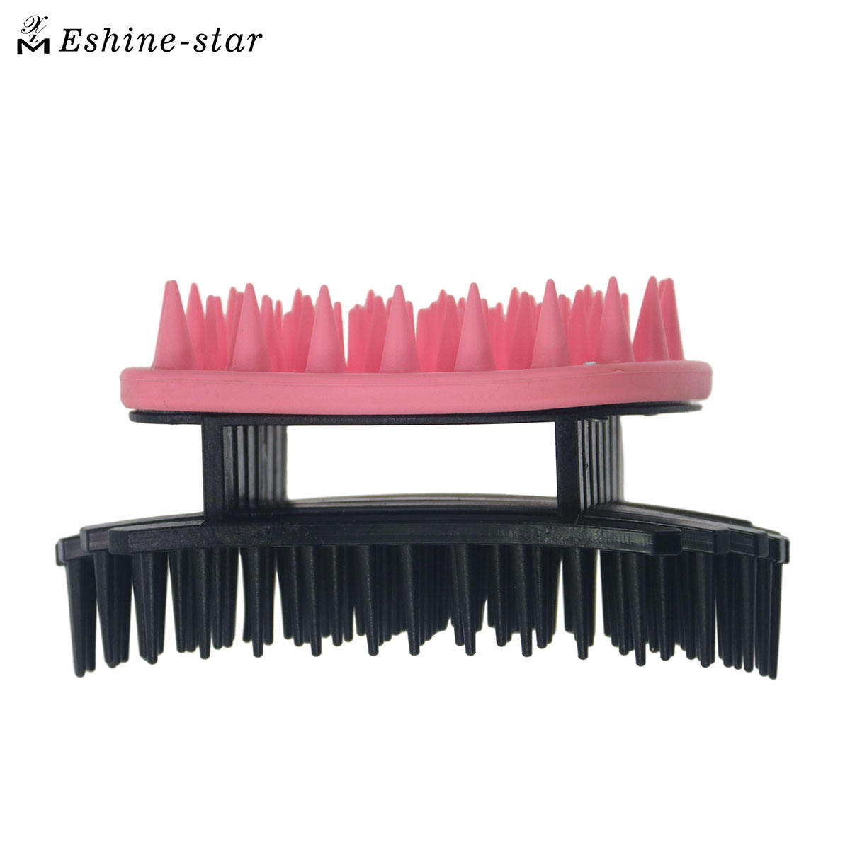 cuero cabelludo de masaje de cepillo para el cabello de silicona de doble cara
