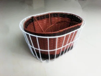 Black Front Bicycle Basket Steel Basket