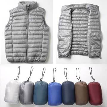 Custom Factory Men's Light Down Quilted Jacket Waistcoat