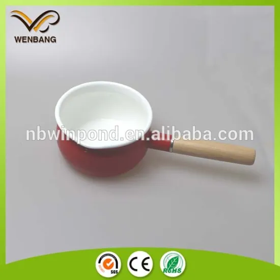 new fashion and high quality colorful enamel non-stick milk boiling pot