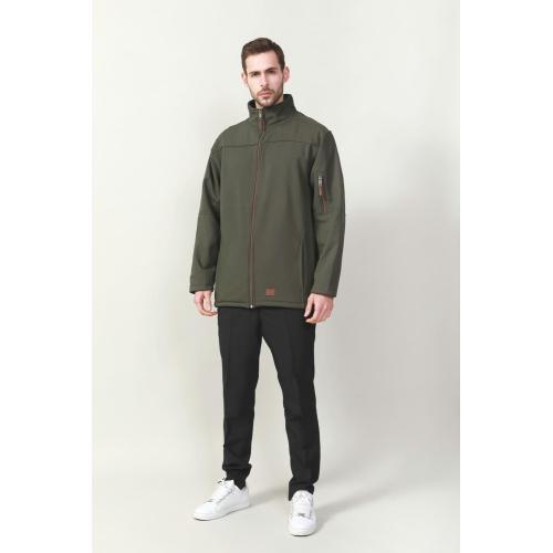 Mäns Boned Soft Shell Warm Jacka