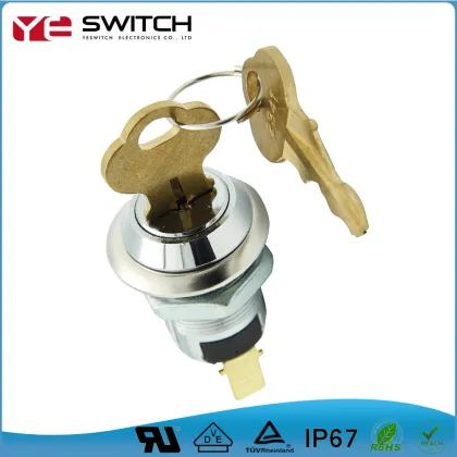 19mm Electrical SPST Key Switch Lock