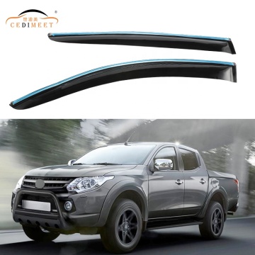 Visor de porte à feuille en acrylique pour Triton L200 2018 - Accessoire extérieur du bouclier de pluie