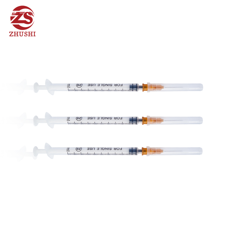 Sterile hypodermic syringe with needle luer slip