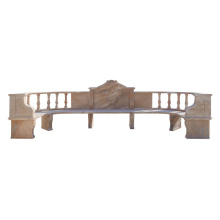 Hand-Carved Stone Bench Durable Outdoor Seating