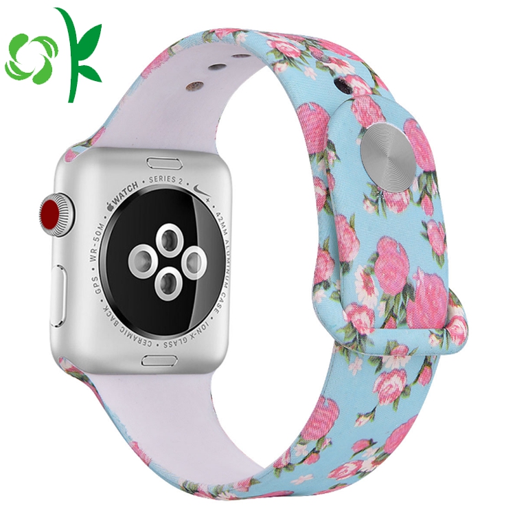 Original Printing Flora Wrist Silicone Smart Watch Straps