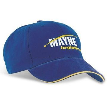 Embroidered Sports Cap with 6 Panels, Measures 22 x 7 Inches, Made of 100% Cotton