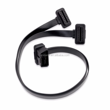1 Male to 2 Female OBD II Y Splitter Cable with Elbow Extension