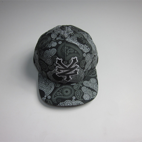 Micro Fiber Full Printing Flat Bill Cap