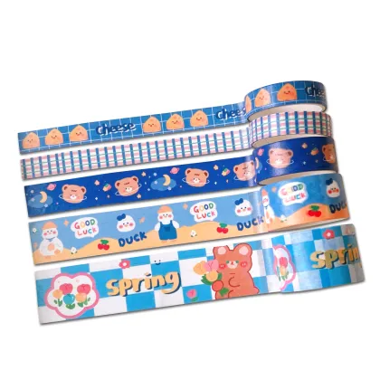 Custom Printed Lovely Handbook Decoration Masking Washi Tape for Gifts