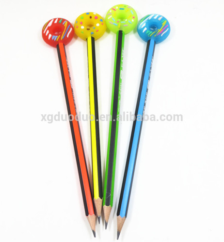 Promotional gift Wholesale Rubber Color PVC 3d Pencil Topper