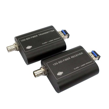1 Ch Ultra HD 12G-SDI to Fiber Converter, 4K-SDI over 10 Km SM Fiber, SMPTE ST-2082 Compliant