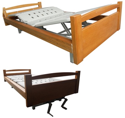 CB-02102 Manual Wooden Double-Crank Hospital Sickbed