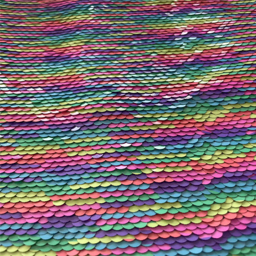 Fancy 5 mm odwracalne cekiny hafty szopowe na dzianinowym tkaninie