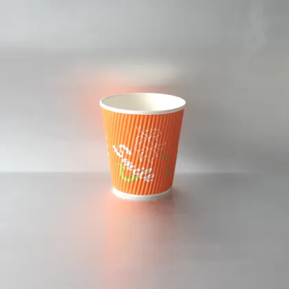 Red Ripple Disposable Coffee and Juice Cups