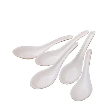 Biodegradable paper bagasse soup dinner spoon for serving