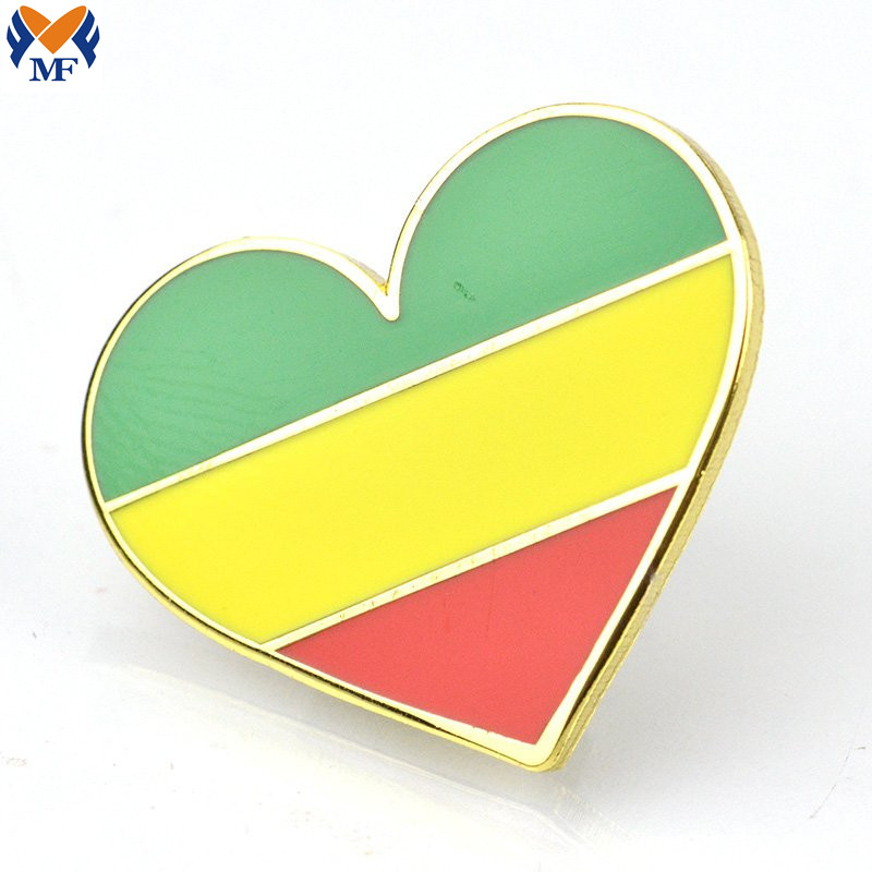 Metal Heart Pin Badge Jpg