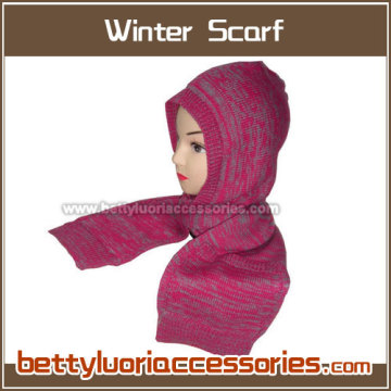 KNITTED HOODED SCARF