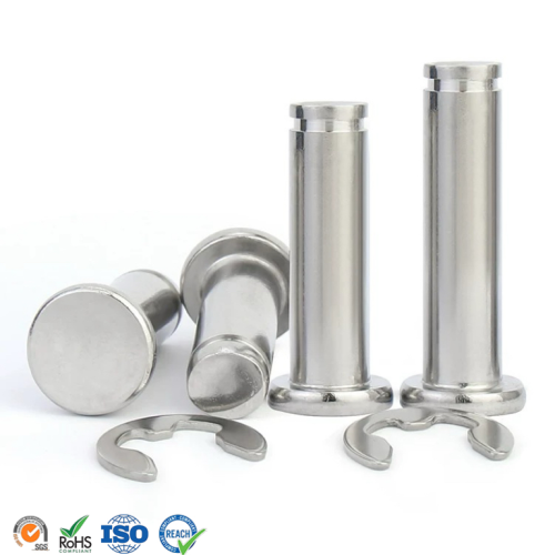 Pino de cabeça plana com fenda com clipe E