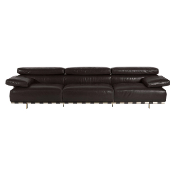 European Style Antique Leather Sofa Set for Large Living Room Decoration