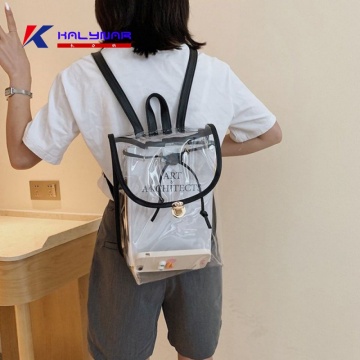 Καθαρίστε το Backpack Heavy Duty PVC διαφανές σακίδιο