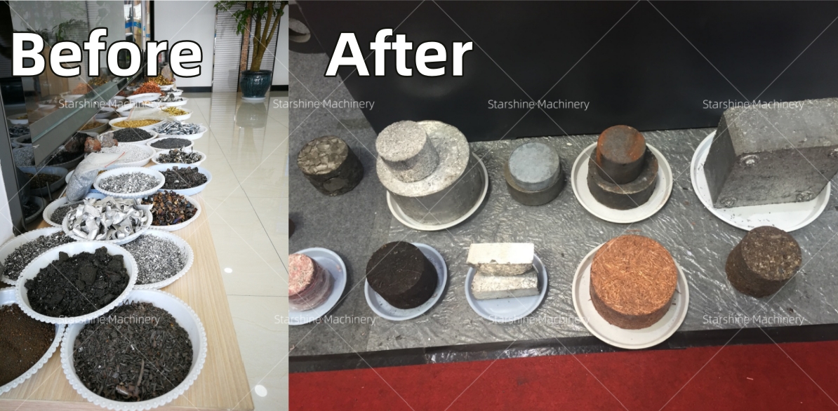 aluminum chips press machine