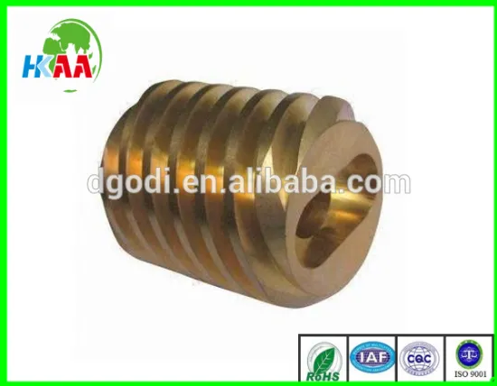 TS 16949 passed brass worm gears, OEM brass worm gear